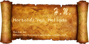 Hortolányi Melinda névjegykártya